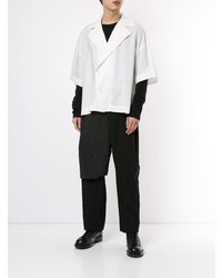 Мужская белая рубашка с коротким рукавом от Julius