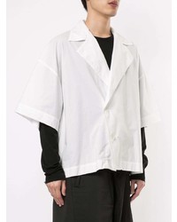 Мужская белая рубашка с коротким рукавом от Julius