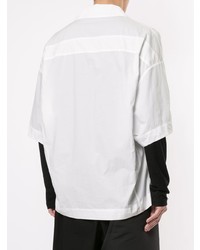 Мужская белая рубашка с коротким рукавом от Julius