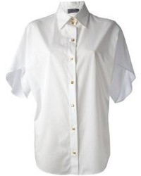 Женская белая рубашка с коротким рукавом от Ungaro