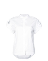 Женская белая рубашка с коротким рукавом от Veronica Beard