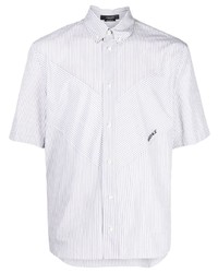 Мужская белая рубашка с коротким рукавом от Versace
