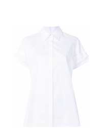 Женская белая рубашка с коротким рукавом от Victoria Victoria Beckham