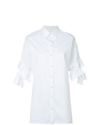 Женская белая рубашка с коротким рукавом от Victoria Victoria Beckham