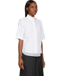 Женская белая рубашка с коротким рукавом от Public School