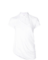 Женская белая рубашка с коротким рукавом от Y's