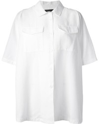 Женская белая рубашка с коротким рукавом от Yang Li