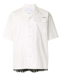 Мужская белая рубашка с коротким рукавом от Yoshiokubo