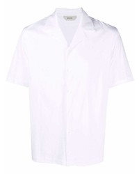 Мужская белая рубашка с коротким рукавом от Z Zegna