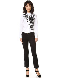 Женская белая рубашка с пайетками от Dsquared2