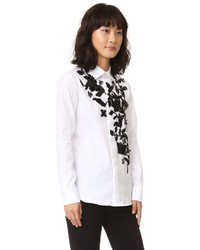 Женская белая рубашка с пайетками от Dsquared2