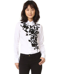 Женская белая рубашка с пайетками от Dsquared2