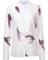 Женская белая рубашка с принтом от Aalto