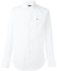 Мужская белая рубашка с принтом от DSQUARED2