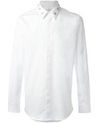 Мужская белая рубашка с принтом от Givenchy