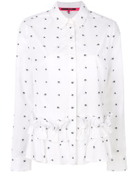 Женская белая рубашка с принтом от MCQ