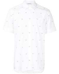 Мужская белая рубашка с принтом от Neil Barrett