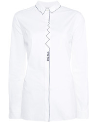 Женская белая рубашка с принтом от Vionnet
