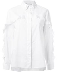 Женская белая рубашка с украшением от Muveil