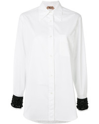 Женская белая рубашка с украшением от No.21
