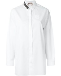 Женская белая рубашка с украшением от No.21