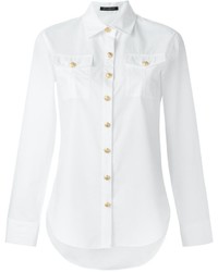 Женская белая рубашка от Balmain