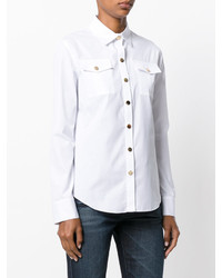 Женская белая рубашка от Balmain