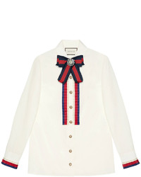 Женская белая рубашка от Gucci