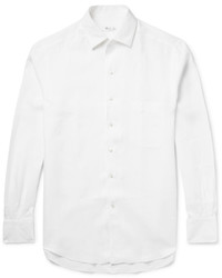 Мужская белая рубашка от Loro Piana
