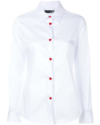 Женская белая рубашка от Love Moschino