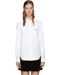 Женская белая рубашка от MAISON KITSUNE