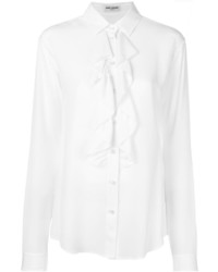 Женская белая рубашка от Saint Laurent