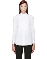 Женская белая рубашка от Saint Laurent