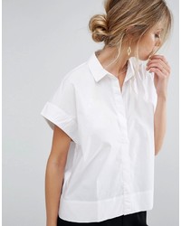 Женская белая рубашка от Mango