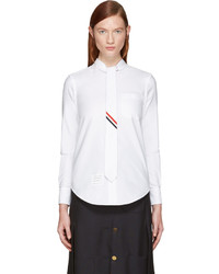Женская белая рубашка от Thom Browne