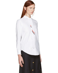 Женская белая рубашка от Thom Browne