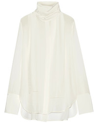 Белая сатиновая блузка от Ellery