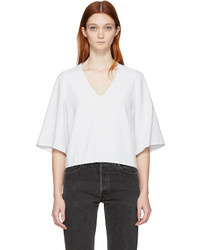 Белая сатиновая блузка от Helmut Lang