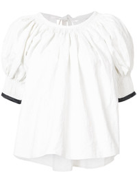 Белая сатиновая блузка от Lemaire