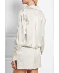 Белая сатиновая блузка от Chloé