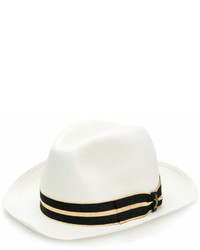 Мужская белая соломенная шляпа от Borsalino