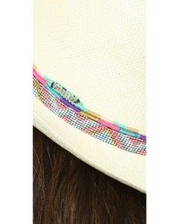 Женская белая соломенная шляпа