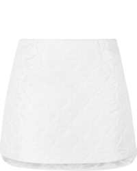 Белая стеганая мини-юбка
