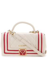 Женская белая стеганая сумка от Love Moschino