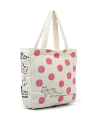 Женская белая сумка из плотной ткани от Pola