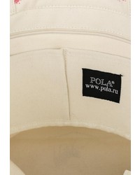 Женская белая сумка из плотной ткани от Pola