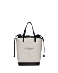 Белая сумка-мешок из плотной ткани от Saint Laurent