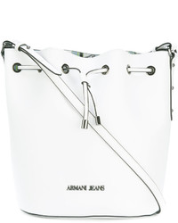 Белая сумка-мешок от Armani Jeans