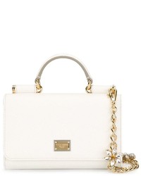 Белая сумка через плечо от Dolce & Gabbana