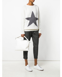 Белая сумка через плечо от Marsèll